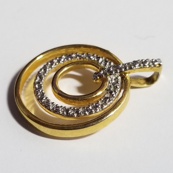 Circles pendant Sterling Silver 925 HAN Thailand gold concentric - Picture 4 of 10